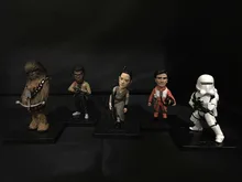 5pcs/set Star Wars: The Force Awakens Chewbacca Rey Finn Poe Dameron Captain Phasma PVC Action Figure Collectible Model Toy 10cm