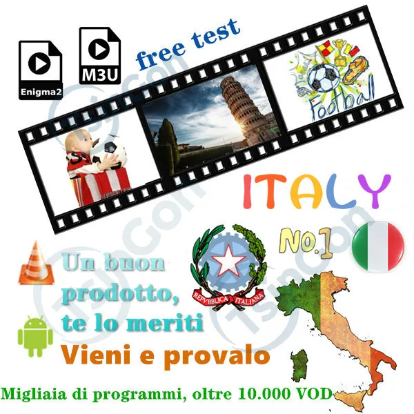 

TyinGo IPTV M3u Subscription Iptv Italy For Android Box Enigma2 Smart TV PC Linux