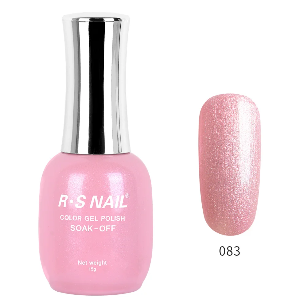 RS NAIL Новая серия Гель-лак для ногтей УФ светодиодный Гель-лак 120 цветов Гель-лак профессиональный маникюрный набор гель-лаков 15 мл - Цвет: 083