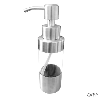 

Stainless Steel Pump Soap Lotion Dispenser Liquid Bottle Tool Bathroom Kitchen
