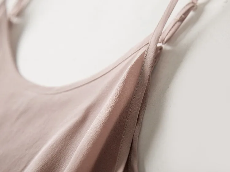 Сексуальные ночные рубашки из чистого шелка с плотными бретельками, женское базовое платье, шелк тутового шелкопряда, ночные рубашки, Размеры M, L, XL, XXL
