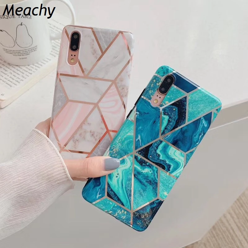 Мраморный чехол для Huawei P30 Lite P20 Pro Модный мягкий Mate 20 телефона Fundas |