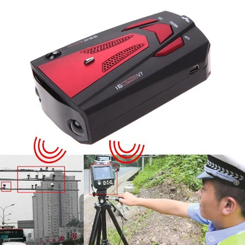 V7 Car Speed Laser GPS 360 degree Voice Alert Electronic Dog Radar