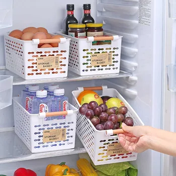 

Japanese style Stackable Plastic Storage Baskets/Bins Organizer Fruit Toys Clothes Glove Box Debris Storage Basket with Handle