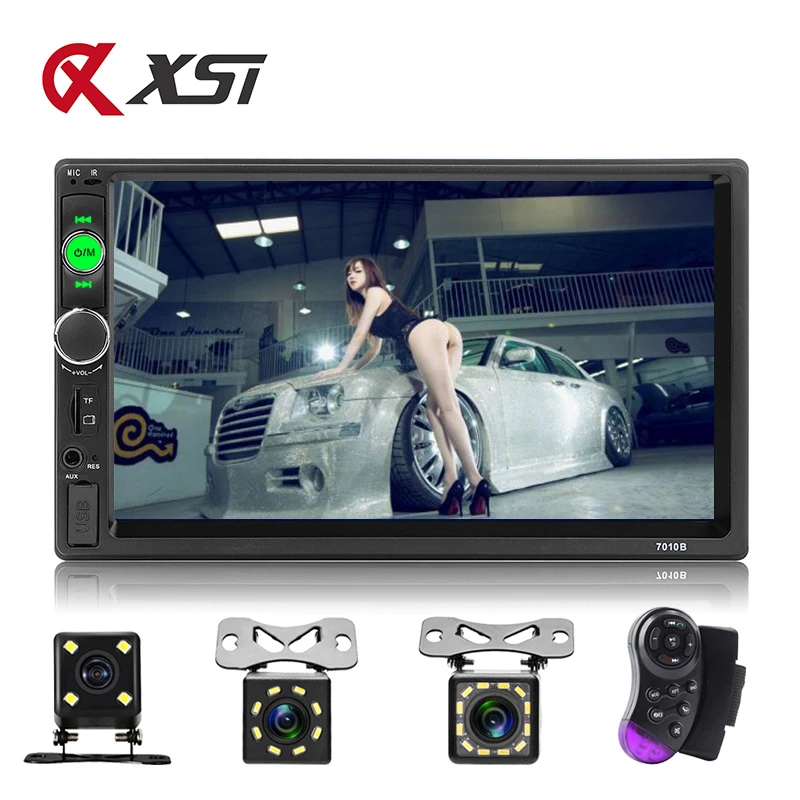Автомобильный аудиоплеер XST Bluetooth стерео FM радио автомобильный MP5 7010B SD AUX USB