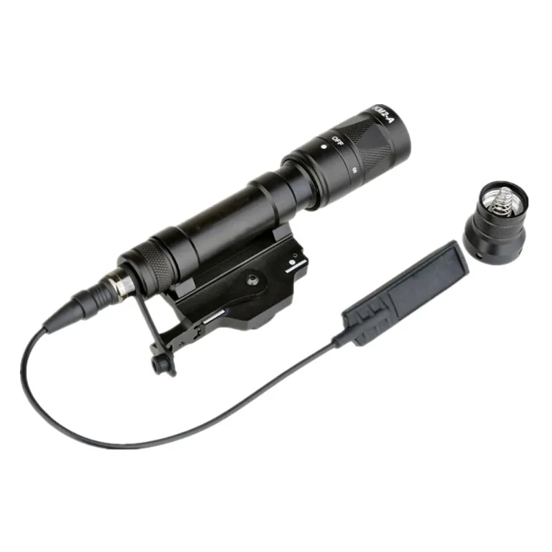 Tactical flashlight with tail switch M620W cree Q5 SCOUT LIGHT LED FULL NEW VERSION black DE (2)