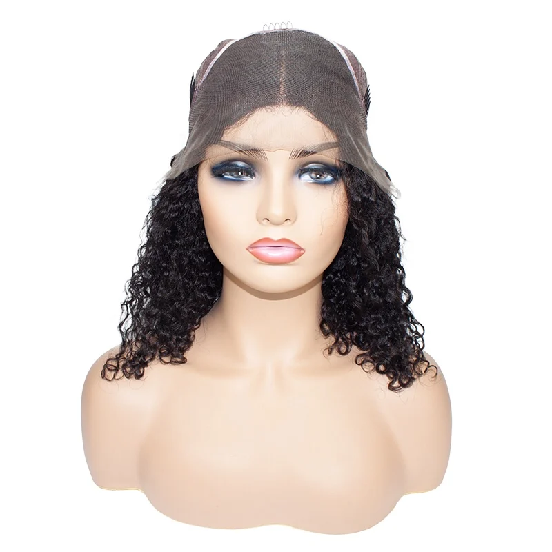 Али Fumi queen короткий парик-Боб 13x6 человеческие волосы на кружеве парики бразильская холодная завивка 1B цвет кудрявые человеческие волосы парики для черных женщин