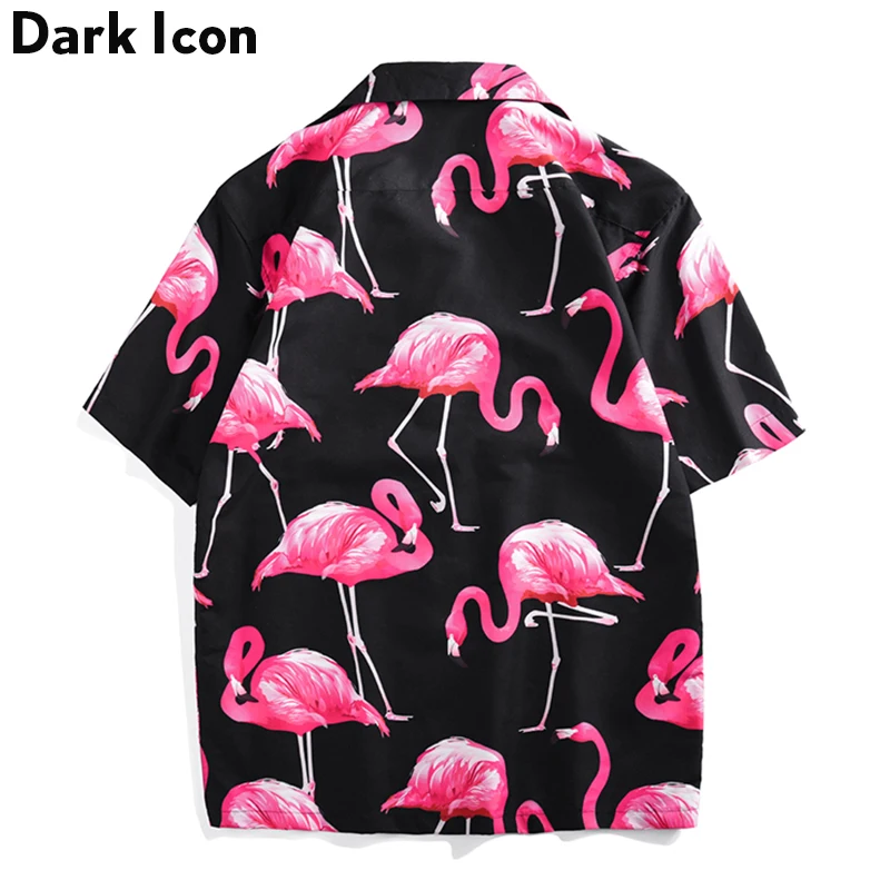 Мужская хлопковая рубашка с отложным воротником Dark Icon Crane модная уличная