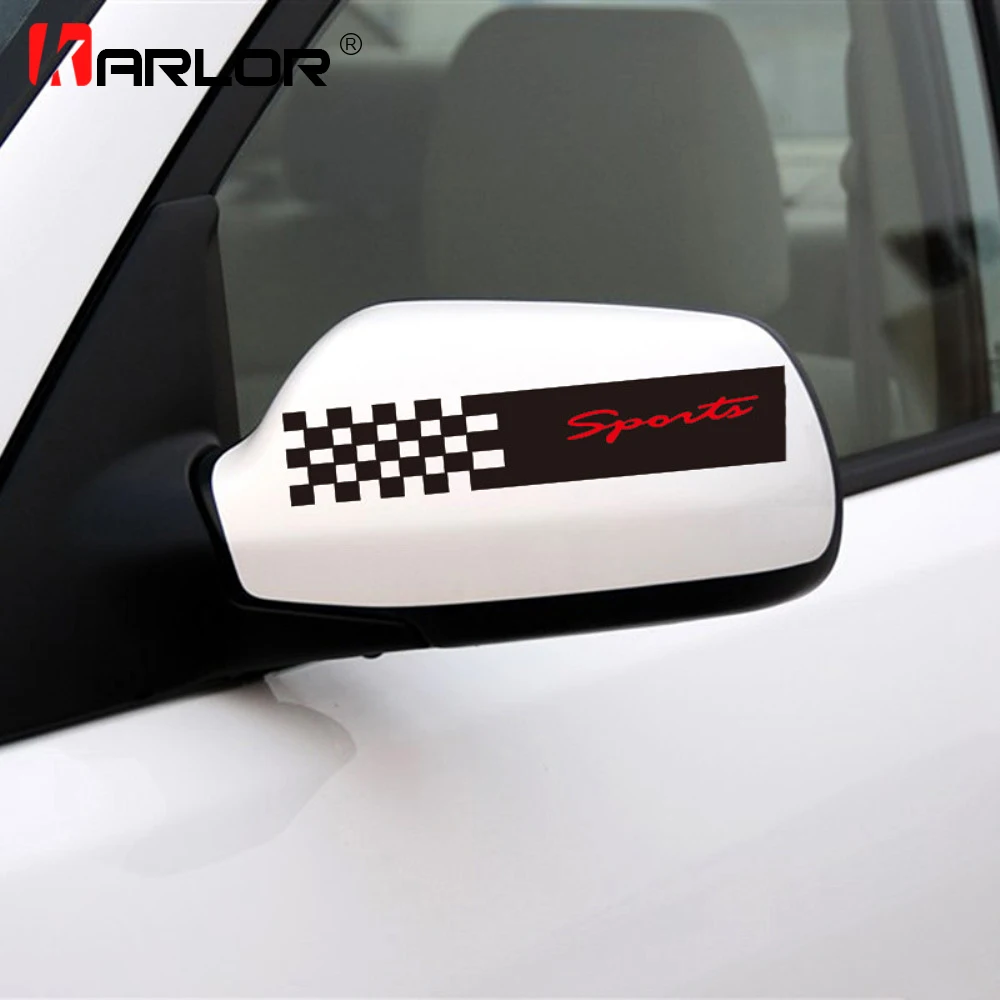 1 Pair Car Rearview Mirror Bumper Sport Stickers Car Diy