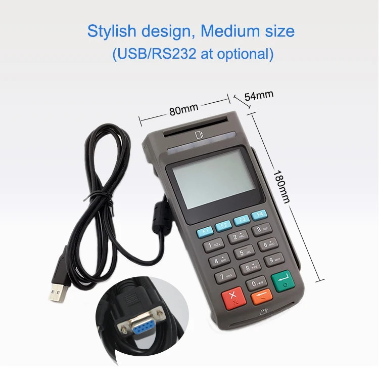 17 клавиш шифрования MSR E-payment Mpos Pinpad с 13,56 смарт-карта MHz Reader Z90PD