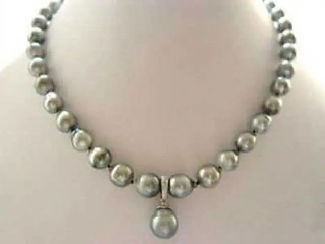

FREE SHIPPING>>>@@ SA RARE High TAHITIAN PEARL NECKLACE WITH PENDANT