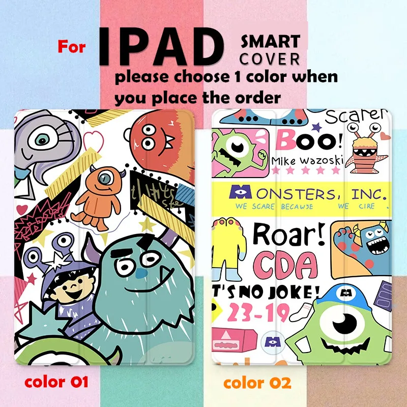 Чехол книжка с изображением монстра для iPad Pro 9 7 air 10 5 11 2 12 2020 Mini 3 4 2019 чехол