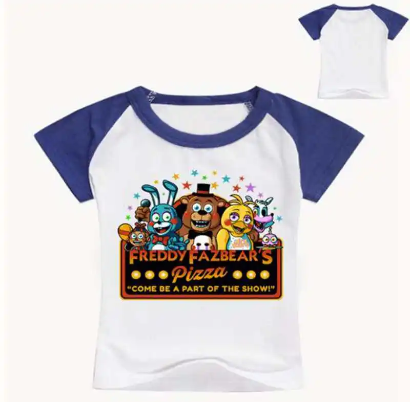 Новая детская футболка с принтом «пять ночей с героями мультфильмов» fnaf/детская одежда для мальчиков летняя одежда с короткими рукавами для малышей футболка для мальчиков для детей возрастом от 2 до 12 лет - Цвет: Color as shown