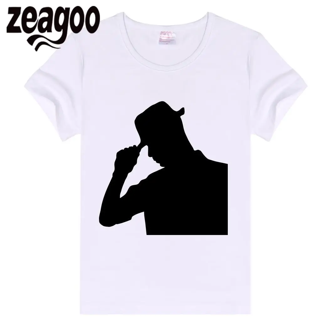 Zeagoo белый Повседневное одноцветное Plain Crew Neck Slim Fit мягкий короткий рукав Футболка