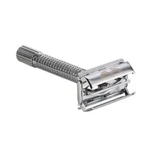 WEISHI Double Edge Safety Razor Copper + Plating Men’s Manual Portable Shaver 1 Razor +10 Blades
