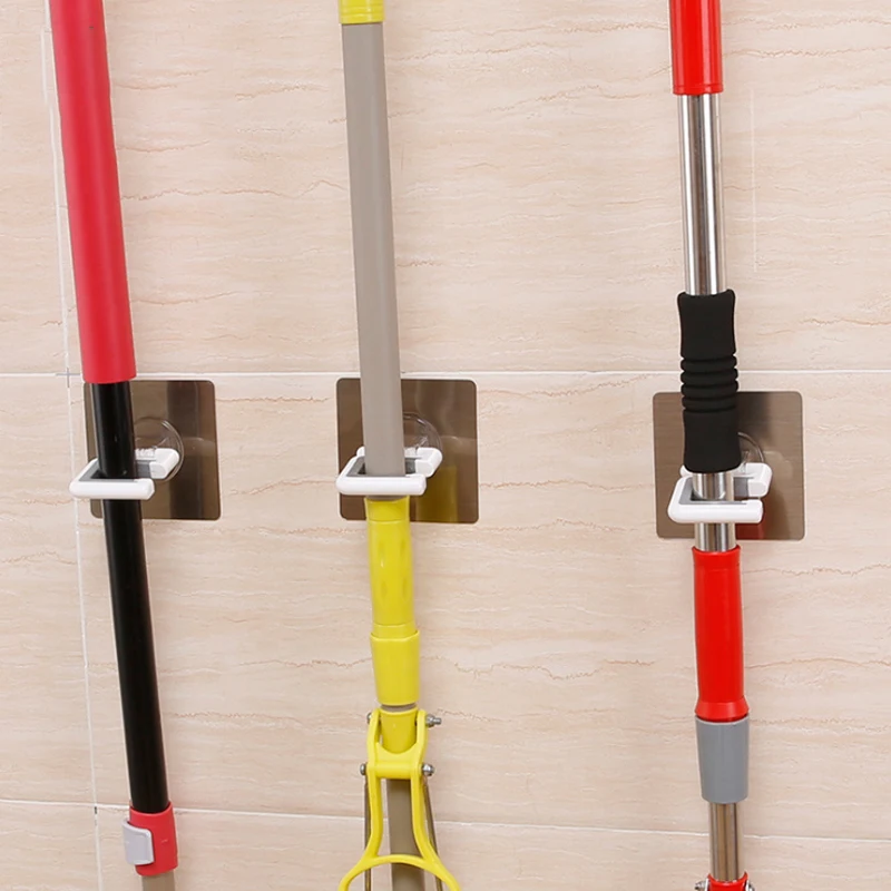 1pcs S hook Mopwall installation mop organizer holder brush broom