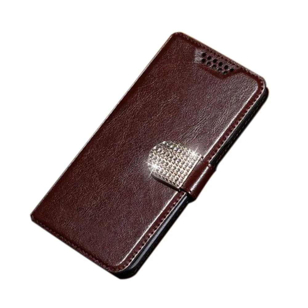 Высококачественный чехол-бумажник из искусственной кожи для inei 2 3 5 6 7 7i Lite Pro power R7, защитный флип-чехол для телефона - Цвет: Brown With diamond