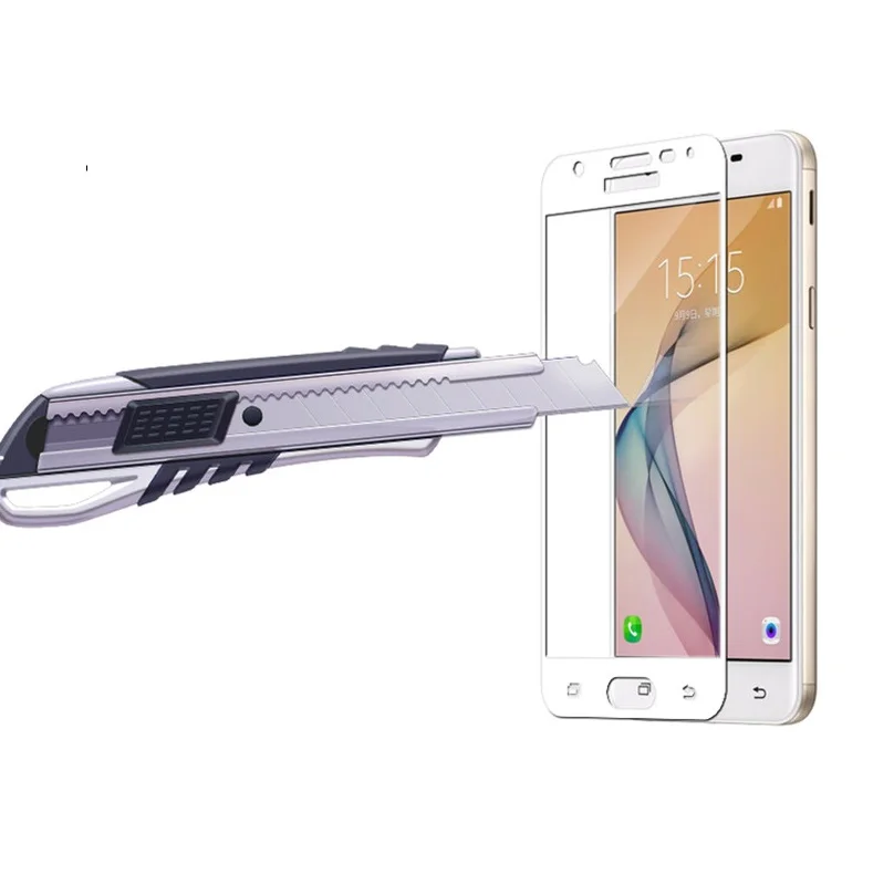 Закаленное Стекло для Samsung Galaxy J7 Prime G610 g610f g610m g610y Экран защитный Full Cover Black White Gold 5