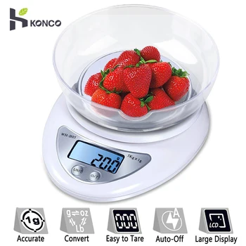 

KONCO Digital Kitchen Scale Food Scale LCD Kitchen Measure Display Baking and Cooking Scale Electronic Digital Jewelry Measure