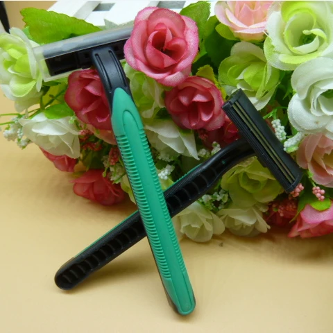 2pcs Stainless Steel Double Blade Disposable Razor Hair Remover Safety Handle Unisex Face Care Tool