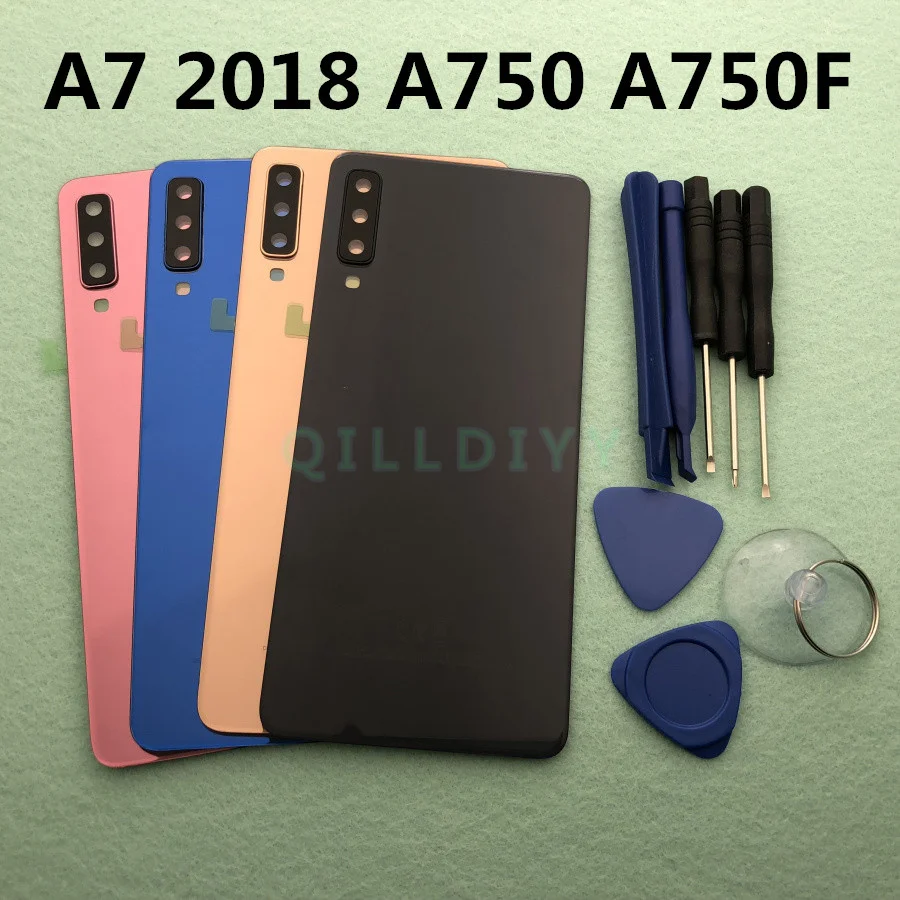 ААА+ качество A7 Батарея Стекло задняя крышка для Samsung Galaxy A7 A750 A750F SM-A750F задняя дверь Корпус обложка+ Инструменты