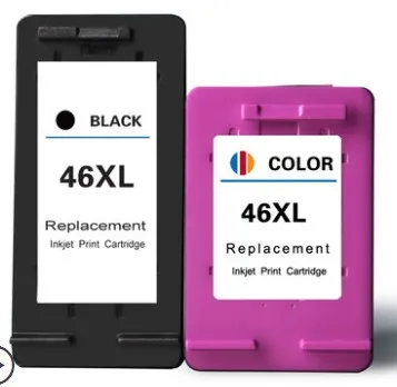 hisaint 2 Pack Compatible For HP 46 ink cartridge For Deskjet 2020HC 2520HC 2025HC inkjet 
