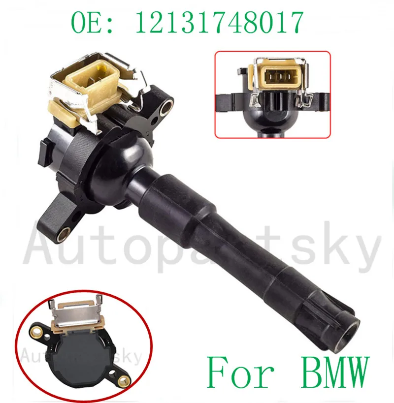 For BMW E31E36 E38 E39 E46 E52 E53 323 325 328 330 X5 Z3 Z8 Alpina for Land Rover Range 45 75 MG ZS ZT 12137599219 Ignition Coil |