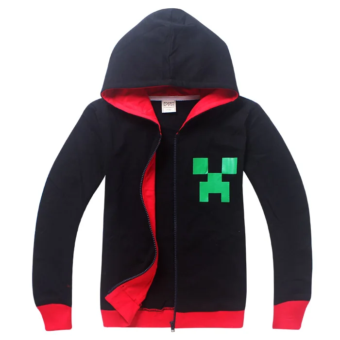 Summer Autumn Minecraft Hoodies Children's clothing long Sleeve Casual