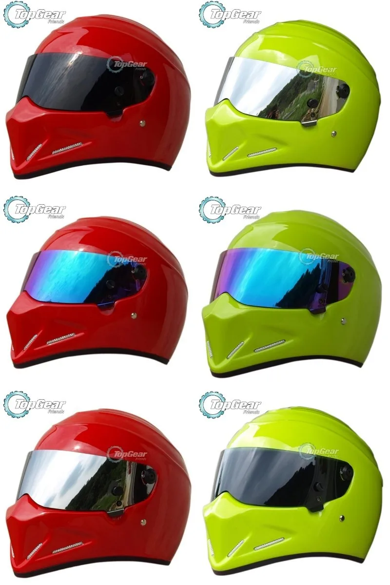 For TopGear The STIG Helmet Capacete Casco De Collectable as SIMPSON - Red or Green Helmet with Many styles of Visors  New Stig
