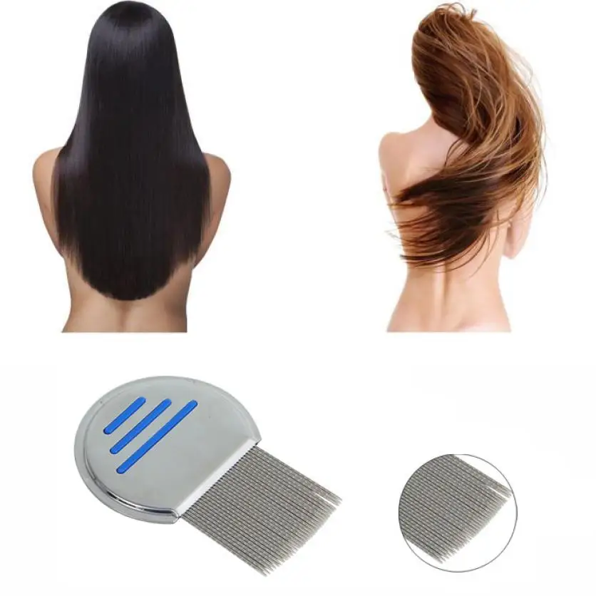 

New fashion high quality Terminator Lice Comb Hair Rid Headlice stainless steel Metal Teeth Rounded end protects the scalp Anne
