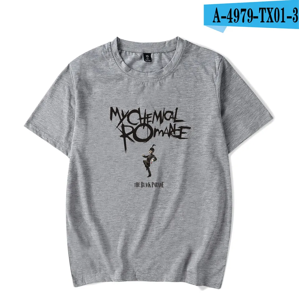 Забавная Мужская футболка My Chemical Romance футболки Для мужчин прохладный и модные женские туфли/Для мужчин одноцветное с круглым О-образным вырезом футболки с коротким рукавом - Цвет: gray