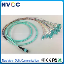 MPO(мама)-LC/UPC OM4 24 нити волоконно-оптический кабель для QSFP+ SR модуль, 0,9 мм 24 цвета LSZH куртка, 24 волокна мини круглый кабель