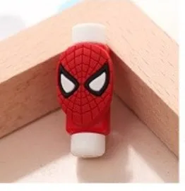 2 шт USB кабель Защита для наушников цветной чехол для iphone android кабель для передачи данных защитный рукав для iphone 5 6 7 plus - Цвет: Spider-Man
