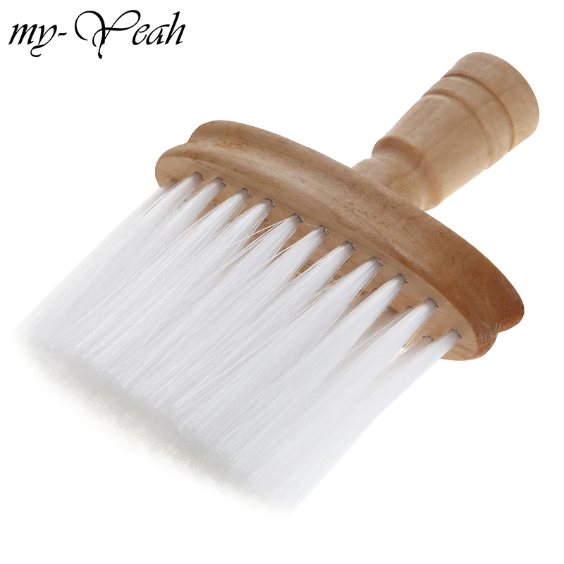 

Pro Wooden Handle Hair Cutting Hairdressing Styling Salon Neck Hair Duster Clean Cleaning Brush Barbers Cutting Tools