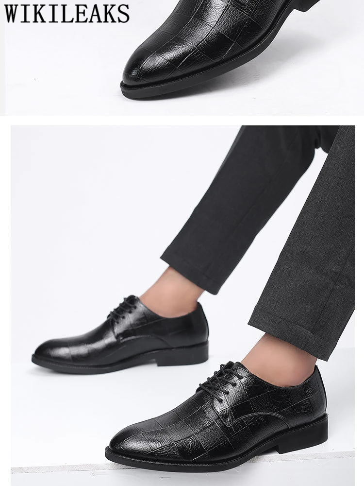 Деловая обувь мужские оксфорды кожаные офисные туфли мужские элегантные coiffeur нарядные туфли для мужчин классические большие размеры zapatos de hombre ayakkabi