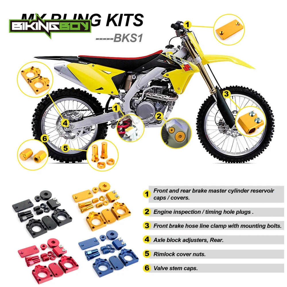 MX Мотокросс Offroad Bling Наборы для SUZUKI РМЗ 250 RMZ250 2007- RMZ450 РМЗ 450 05 06 07 08 09, 10, 11, 12, 13, 14, 15, 16 лет