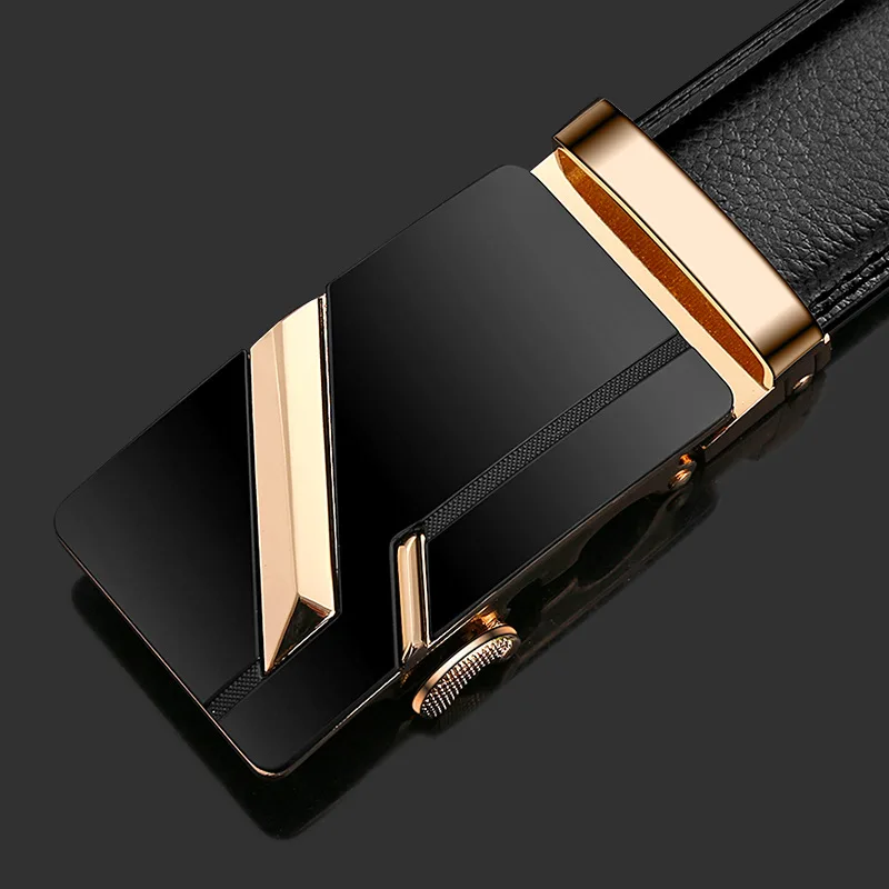 Fashion Brand Cowskin belt Genuine leather men alloy Luxury jaguar belt business 3.5cm belts for men - Цвет: C210