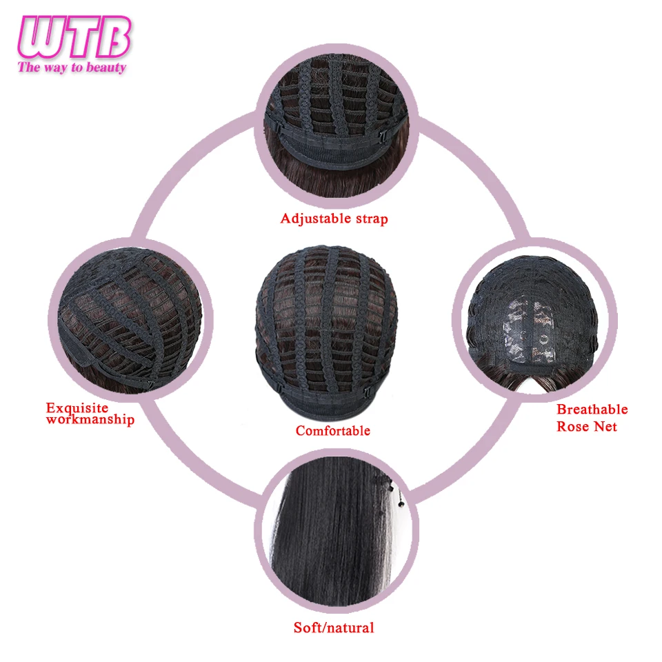 Pelucas sintéticas negras de pelo lacio largo WTB para mujer moda femenina Cosplay fiesta pelucas de Navidad regalos gratis Pelucas sintéticas negras de pelo lacio largo WTB para mujer moda femenina Cosplay fiesta pelucas de Navidad regalos gratis