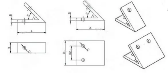 Machifit 45 Degree Aluminium Angle Corner Joint Corner Connector Bracket for 2020 Aluminum Profile