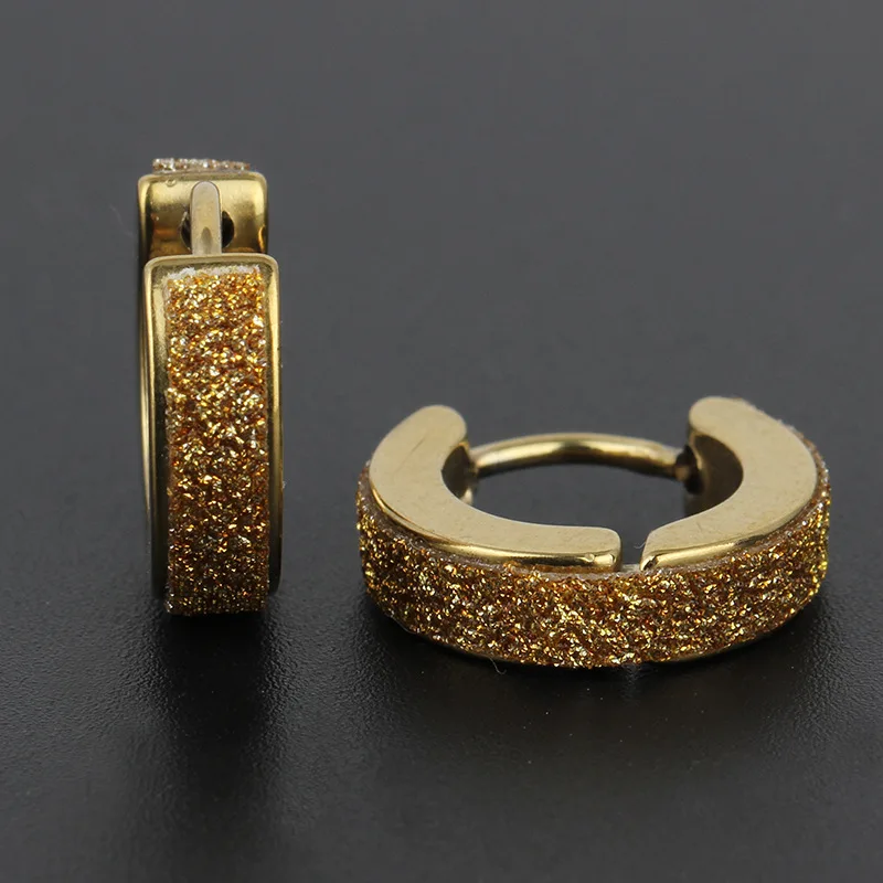 Серьги гвоздики с греческим ключом из нержавеющей стали 316L