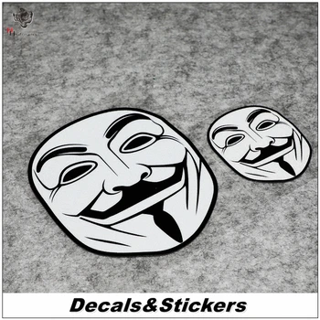 

NO.L035 V-word Vendetta Team Mask 3M Reflective Modified Stickers Car Helmet MOTO GP Waterproof Decals Racing Motorcycle