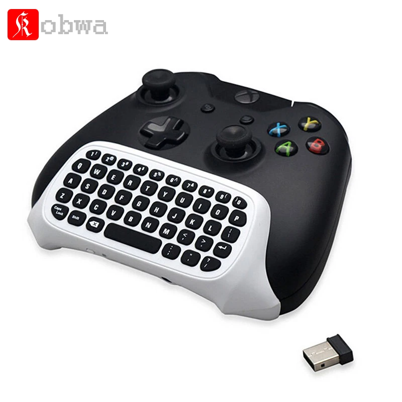 

Kobwa 2.4G Mini Wireless Gamepad keyboard for Microsoft Xbox One S Control Message Game Keyboard Joystick Control for game