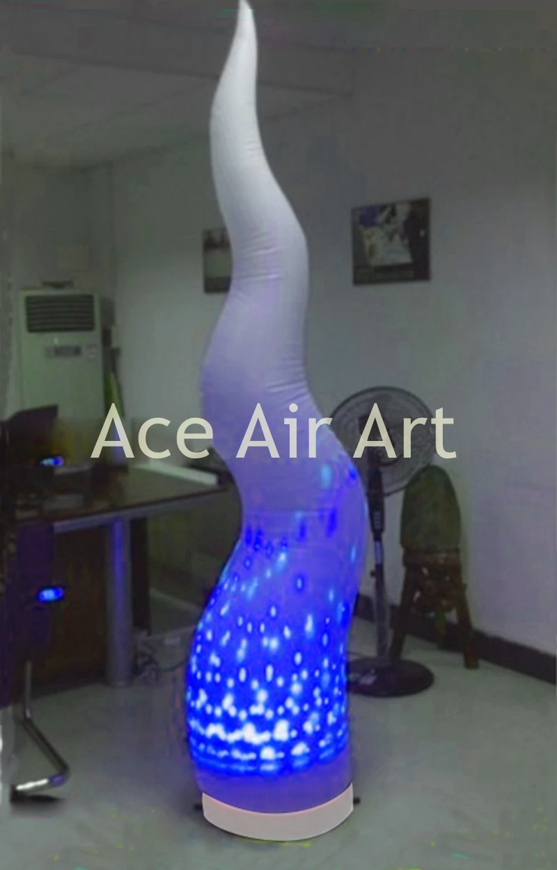  polar lights decoration standing curve inflatable cone for eventpartystage