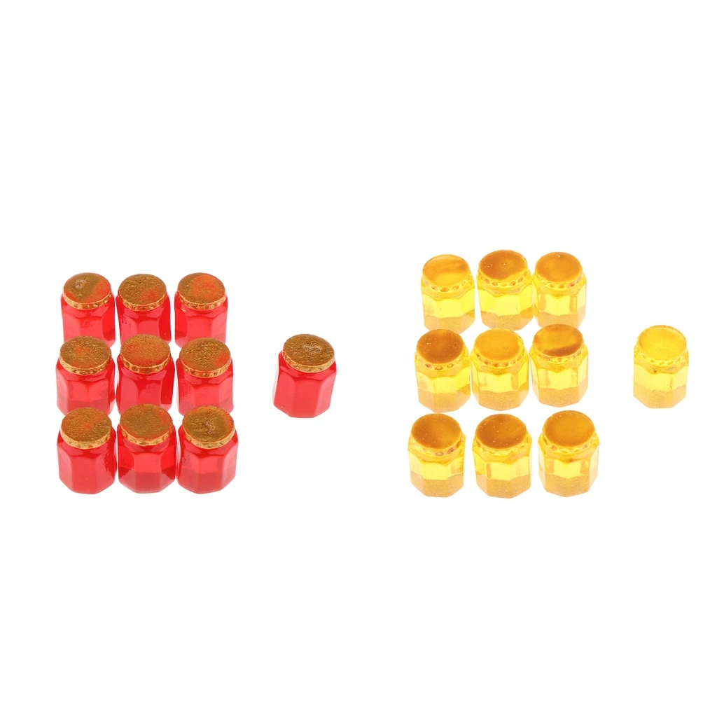 Miniature Dollhouse Accessories 1/12 Mini Honey Jars Dolls House Decorations, Pack of 20