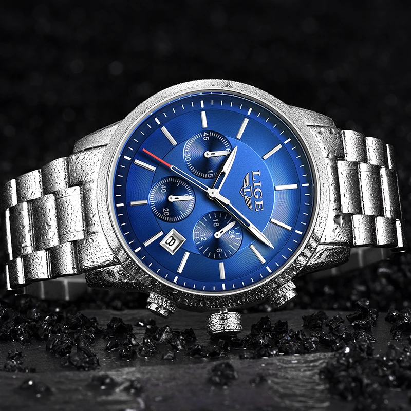 LIGE Mens Watches Top Brand Luxury Men's Sports Watch For Male Casual Waterproof Date Analog Quartz Watch Men Clock Reloj Hombre
