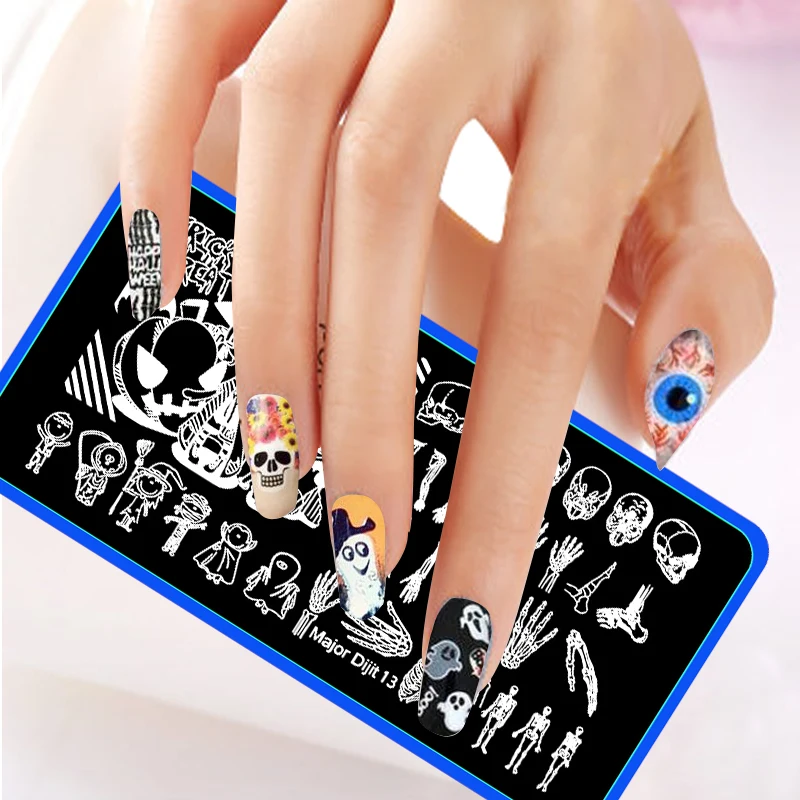 Download Happy Halloween Stainless Steel Nail Art Stamp Template ...