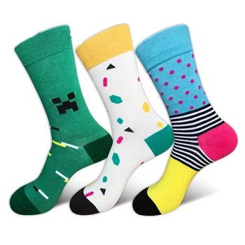 

Best Selling New Men Winter Casual Socks Fashion Trend Stockings Personality Men's Personality Socks 1 Pair = 2 Pieces