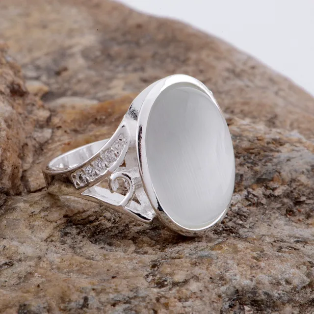 Pietra trasparente graceful argento all'ingrosso ha placcato anello 925 anel Pietra trasparente graceful argento all'ingrosso ha placcato anello 925 anel