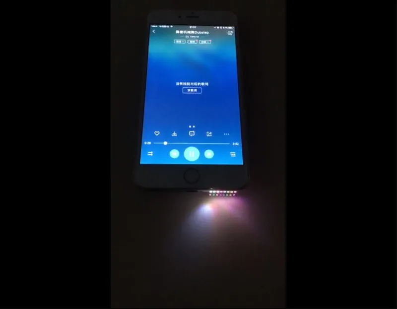 

SZYSGSD LED Light Smart Phone LED Flash Light for Iphone 6 6s 7 7 Plus 8 Colorful Bottom iglow Led Light Music Lamp