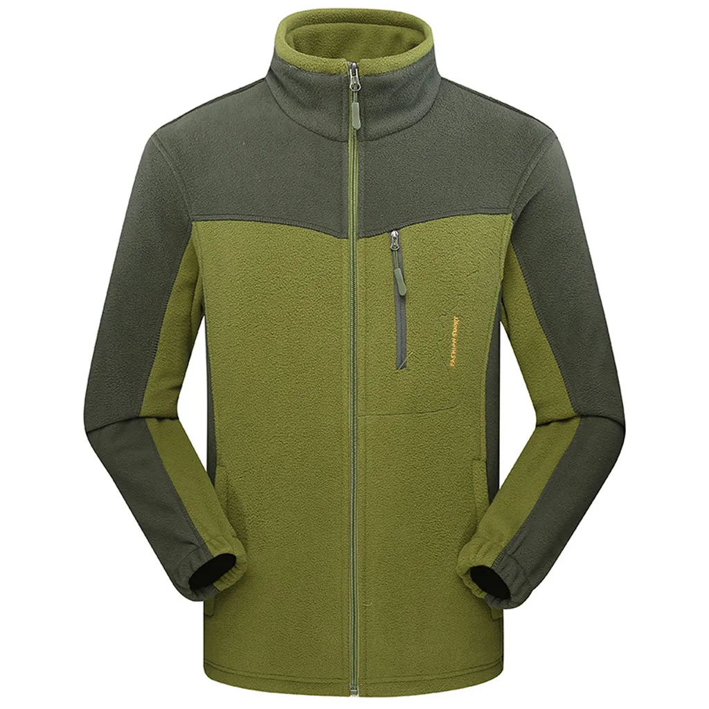 JAYCOSIN Новая Осенняя зимняя утолщенная теплая мягкая куртка мужская верхняя одежда тактическая теплая флисовая куртка повседневная куртка размер - Цвет: Армейский зеленый